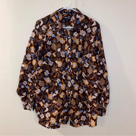 Lands' End Tops - Land’s End Blouse - Woman’s Size 22W - Browns & Oranges. Beautiful!!